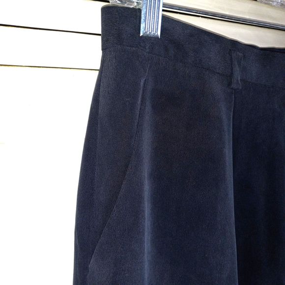 Jones New York Silk Lined Blue Pants Size 14 Pockets Wide Leg Cuffed Hems NEW - Picture 3 of 16